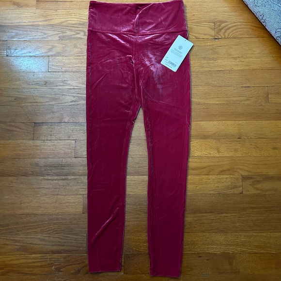 NWT | Athleta Elation Velvet Tight | Pink | Size Small - Picture 5 of 9